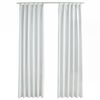 vidaXL Blackout Curtains with Hooks 2 pcs Off White 140x245 cm