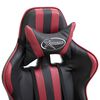 vidaXL Gaming Chair with Footrest Wine Red Faux Leather
