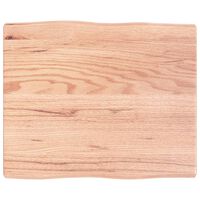 vidaXL Table Top Light Brown 60x50x(2-4) cm Treated Solid Wood Live Edge