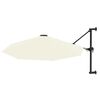 vidaXL Wall-Mounted Garden Parasol with Metal Pole 300 cm Sand