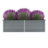 vidaXL Garden Raised Bed Galvanised Steel 160x40x45 cm Grey