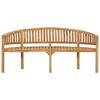 vidaXL Banana Bench 180 cm Solid Teak Wood