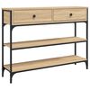 vidaXL Console Table Sonoma Oak 100x25x75 cm Engineered Wood