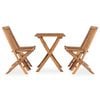 vidaXL 5 Piece Folding Outdoor Dining Set Solid Teak Wood