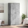 vidaXL Wardrobe Concrete Grey 80x52x180 cm Engineered Wood