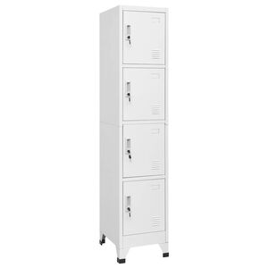 vidaXL Locker | Grey | Steel | Medium | Cabinet | Rectangular | Industrial