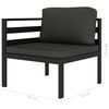 vidaXL 8 Piece Garden Lounge Set with Cushions Aluminium Anthracite