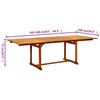 vidaXL Garden Dining Table (160-240)x100x75 cm Solid Acacia Wood