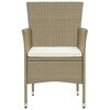 vidaXL Garden Dining Chairs 2 pcs Poly Rattan Beige