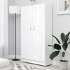 vidaXL 802723 vidaXL Book Cabinet White 82,5x30,5x150 cm Engineered Wood