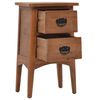 vidaXL Bedside Cabinet Solid Fir Wood 40x29x68 cm Brown