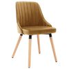 vidaXL Dining Chairs 2 pcs Brown Velvet