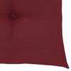 vidaXL Garden Chairs 2 pcs with Wine Red Cushions Solid Teak Wood