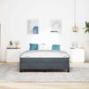 vidaXL Box Spring Bed with Mattress Dark Grey 140 x 200 cm Fabric