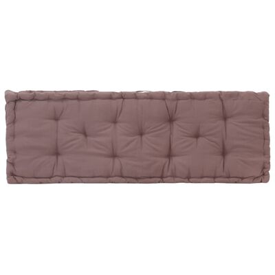vidaXL Pallet Floor Cushion Cotton 120x40x7 cm Taupe