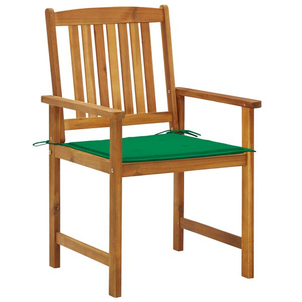 vidaXL Garden Chairs with Cushions 2 pcs Solid Acacia Wood