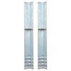 vidaXL L-shaped Ground Anchors 2 pcs Galvanised Steel 5x5x50 cm