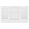 vidaXL Vitrine Cabinet White 120x30.5x70 cm Engineered Wood
