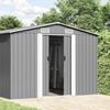 vidaXL Garden Shed 257x392x181 cm Metal Grey