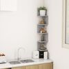 vidaXL Wall Corner Shelf Concrete Grey 20x20x127.5 cm Engineered Wood