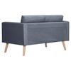 vidaXL Sofa 2-Seater Fabric Dark Grey