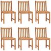 vidaXL 7 Piece Garden Dining Set 160x80 cm Solid Teak Wood