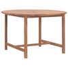 vidaXL Garden Dining Table &Oslash;110x75 cm Solid Wood Teak
