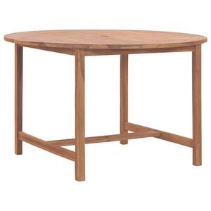vidaXL Garden Dining Table &Oslash;110x75 cm Solid Wood Teak
