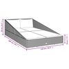 vidaXL Garden Bed Black 110x200 cm Poly Rattan