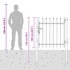 vidaXL Fence Gate Single Door with Spike Top Steel 1x1 m Black