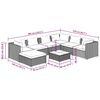 vidaXL 8 Piece Garden Lounge Set with Cushions Poly Rattan Grey