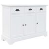 vidaXL Sideboard | White | MDF, Pinewood, Metal | Medium | Sideboard