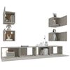 vidaXL 6 Piece TV Cabinet Set Concrete Grey Engineered Wood