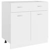 vidaXL Drawer Bottom Cabinet "Lyon" White 80x46x81,5 cm Engineered Wood