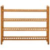 vidaXL Shoe Rack with 4 Shelves 100x27x80 cm Solid Oak Wood