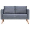 vidaXL Sofa 2-Seater Fabric Dark Grey