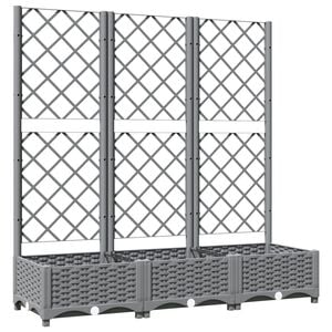 vidaXL Garden Planter Light Grey 120 x 40 x 121.5 cm