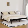 vidaXL Bed Frame without Mattress Solid Wood Pine 160x200cm Black