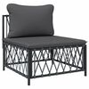 vidaXL 5 Piece Garden Lounge Set with Cushions Anthracite Steel