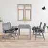 vidaXL Outdoor Dining Chairs with Cushions 4 pcs Solid Wood Acacia