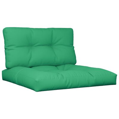 vidaXL Pallet Cushions 2 pcs Green Fabric