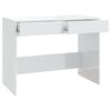 vidaXL Desk High Gloss White 101x50x76.5 cm Engineered Wood