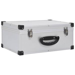 vidaXL CD Case for 60 CDs Aluminium ABS Silver