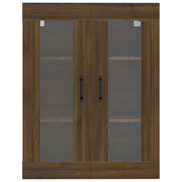 vidaXL Hanging Wall Cabinet Brown Oak 69.5x34x90 cm