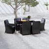 vidaXL 7 Piece Garden Dining Set Black