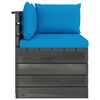 vidaXL Garden 2-Seater Pallet Sofa with Cushions Solid Pinewood