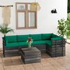 vidaXL 6 Piece Garden Pallet Lounge Set with Cushions Solid Pinewood