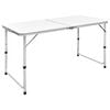 vidaXL Foldable Camping Table Height Adjustable Aluminium 120 x 60 cm