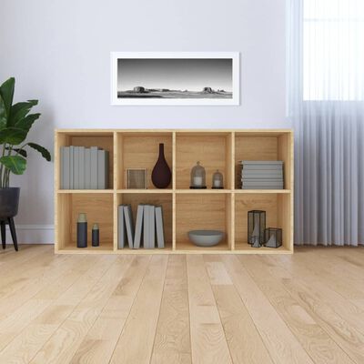 vidaXL Book Cabinet/Sideboard Sonoma Oak 66x30x130 cm Engineered Wood