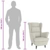 vidaXL Armchair Cream White Velvet